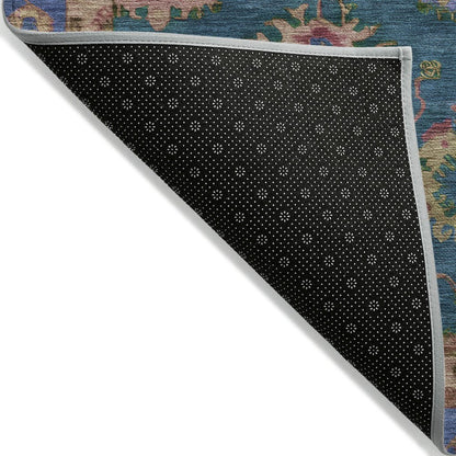 Machine Washable Indoor/Outdoor Chantille ACN2046 Teal 10' x 14' Rug