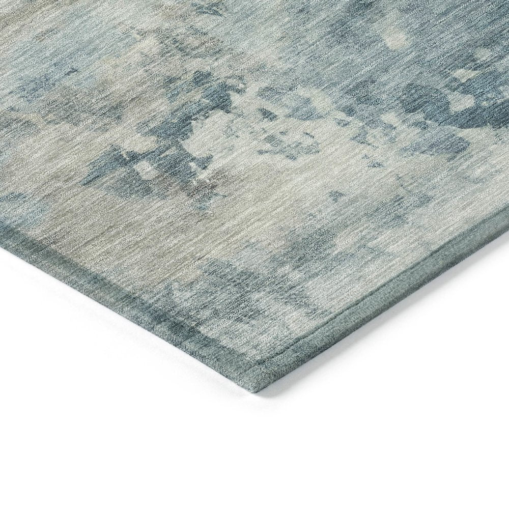 Machine Washable Indoor/Outdoor Chantille ACN2073 Teal 10' x 14' Rug