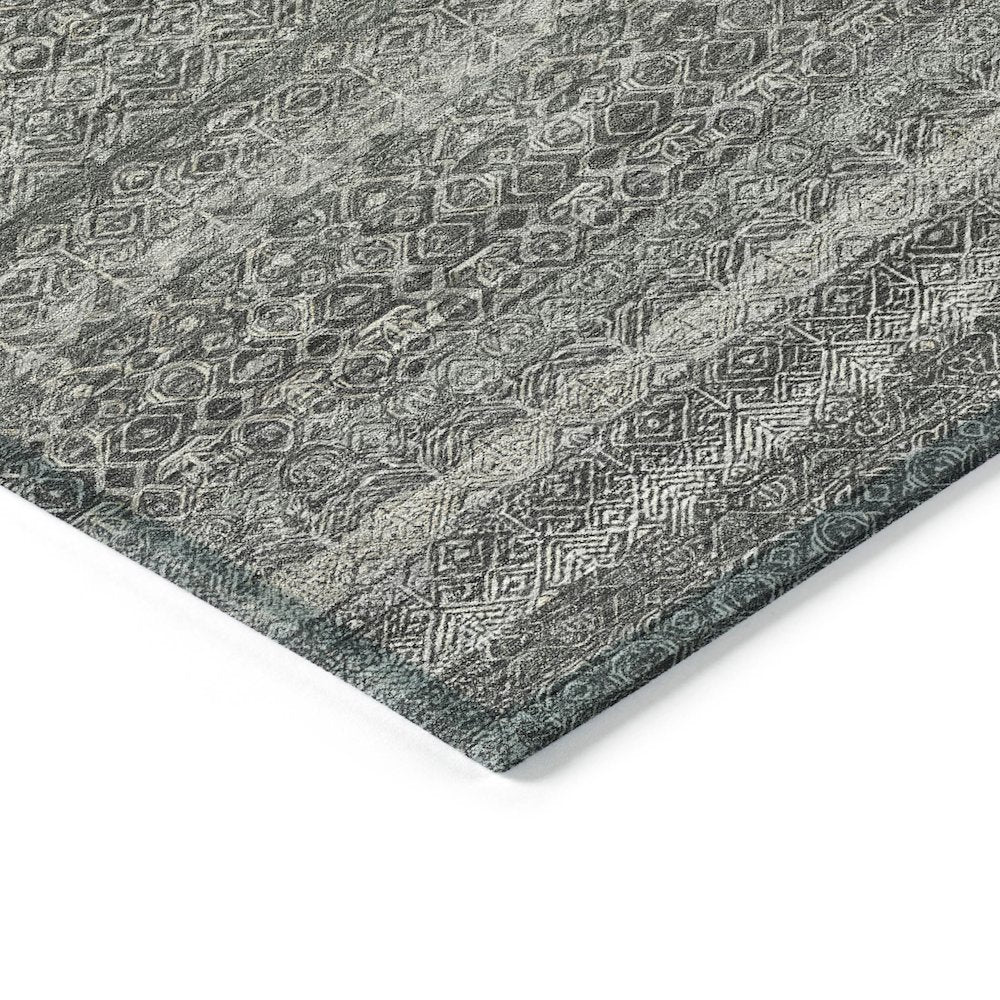 Machine Washable Indoor/Outdoor Chantille ACN2105 Pewter 10' x 14' Rug