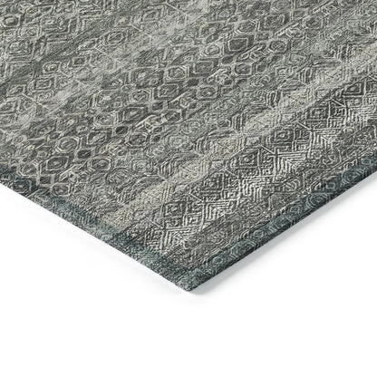 Machine Washable Indoor/Outdoor Chantille ACN2105 Pewter 10' x 14' Rug