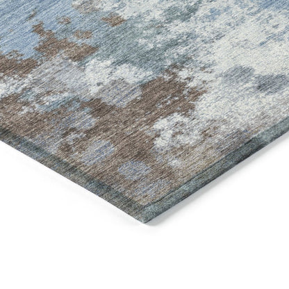 Machine Washable Indoor/Outdoor Chantille ACN2114 Brown 10' x 14' Rug