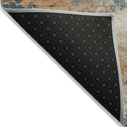 Machine Washable Indoor/Outdoor Chantille ACN2114 Teal 10' x 14' Rug