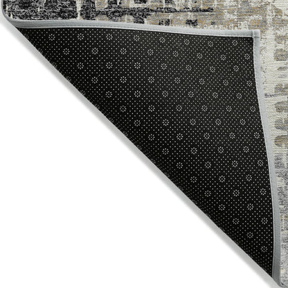 Machine Washable Indoor/Outdoor Chantille ACN2116 Black 10' x 14' Rug
