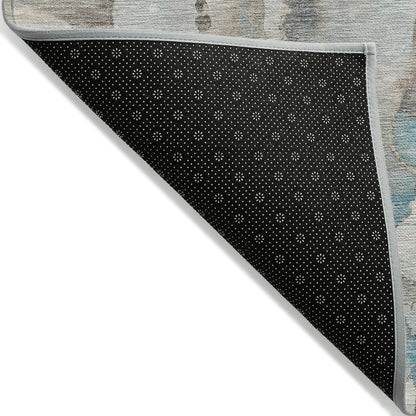 Machine Washable Indoor/Outdoor Chantille ACN2120 Teal 10' x 14' Rug
