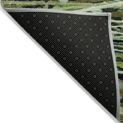 Machine Washable Indoor/Outdoor Chantille ACN2126 Green 10' x 14' Rug