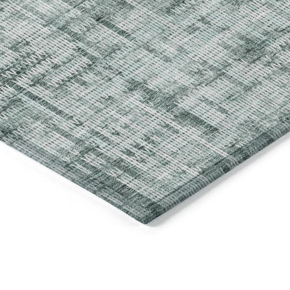 Machine Washable Indoor/Outdoor Chantille ACN2130 Teal 10' x 14' Rug