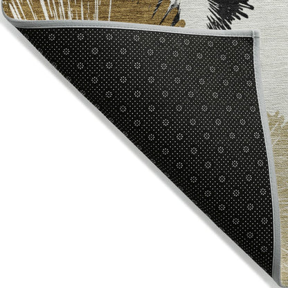 Machine Washable Indoor/Outdoor Chantille ACN2132 Chocolate 10' x 14' Rug