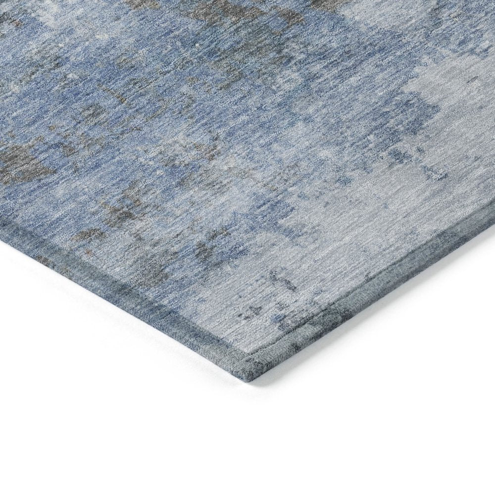 Machine Washable Indoor/Outdoor Chantille ACN2144 Blue 10' x 14' Rug