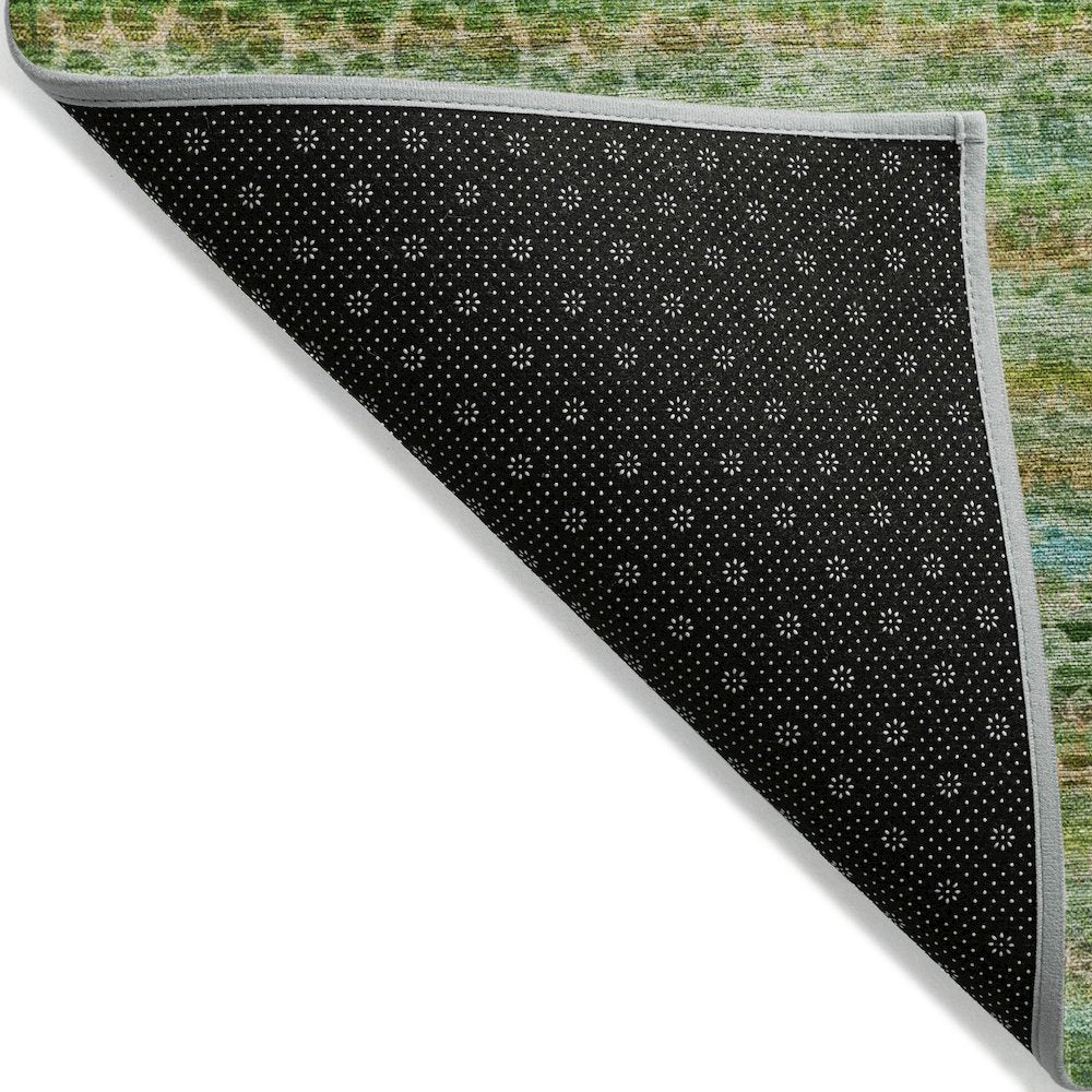 Machine Washable Indoor/Outdoor Chantille ACN2155 Teal 10' x 14' Rug