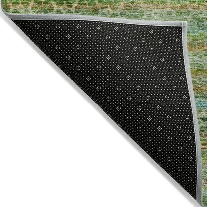 Machine Washable Indoor/Outdoor Chantille ACN2155 Teal 10' x 14' Rug