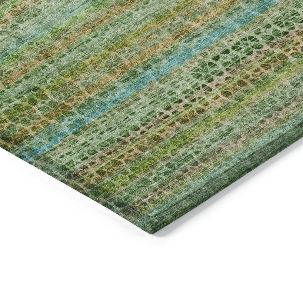 Machine Washable Indoor/Outdoor Chantille ACN2155 Teal 10' x 14' Rug