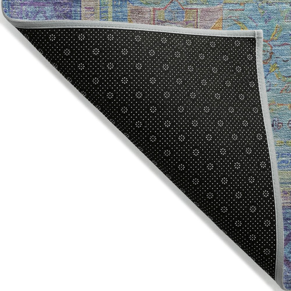 Machine Washable Indoor/Outdoor Chantille ACN2159 Teal 10' x 14' Rug