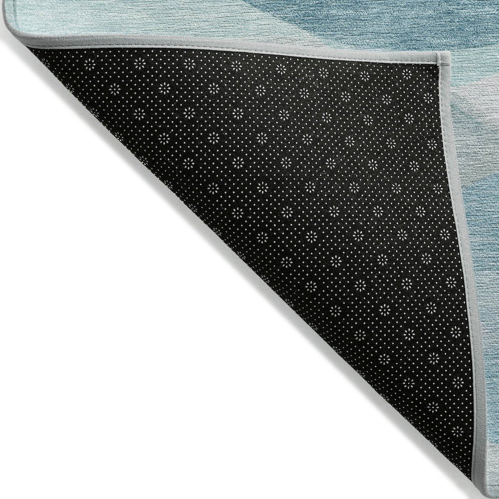 Machine Washable Indoor/Outdoor Chantille ACN2168 Teal 10' x 14' Rug