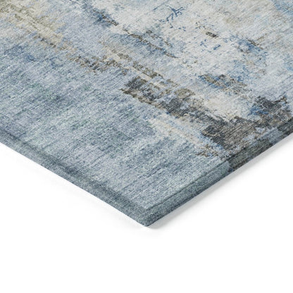 Machine Washable Indoor/Outdoor Chantille ACN2171 Blue 10' x 14' Rug