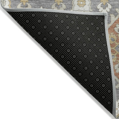 Machine Washable Indoor/Outdoor Chantille ACN2200 Gray 10' x 14' Rug