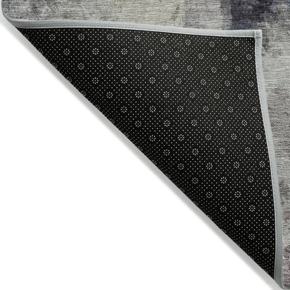 Machine Washable Indoor/Outdoor Chantille ACN2204 Gray 10' x 14' Rug