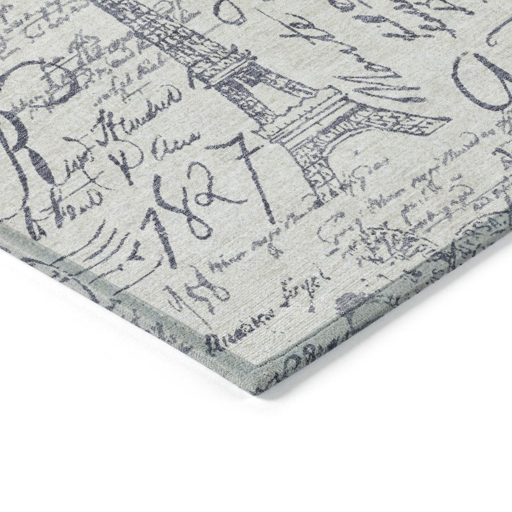 Machine Washable Indoor/Outdoor Chantille ACN2209 Ivory 10' x 14' Rug