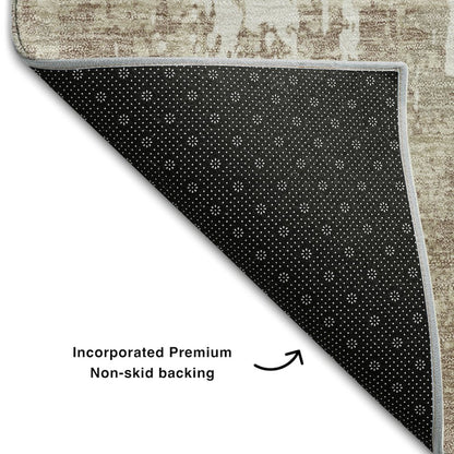 Premium Machine Washable Mayfield AMF1008 Taupe 10' x 14' Rug