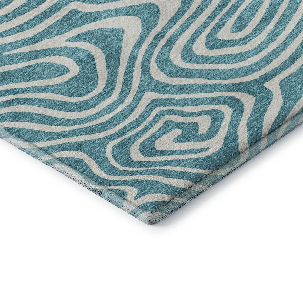 Premium Machine Washable Mayfield AMF1020 Teal 10' x 14' Rug