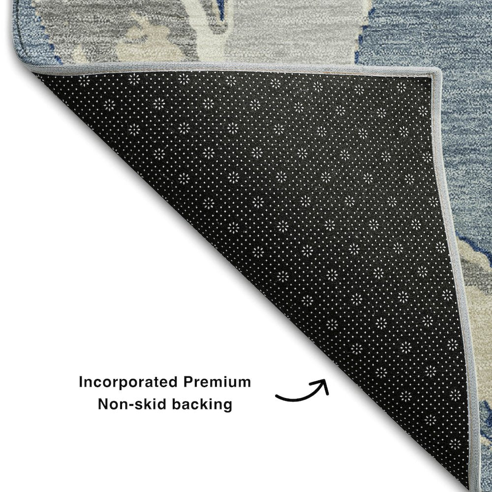 Premium Machine Washable Mayfield AMF1022 Denim 10' x 14' Rug