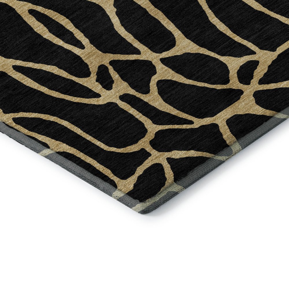 Premium Machine Washable Mayfield AMF1023 Black 10' x 14' Rug