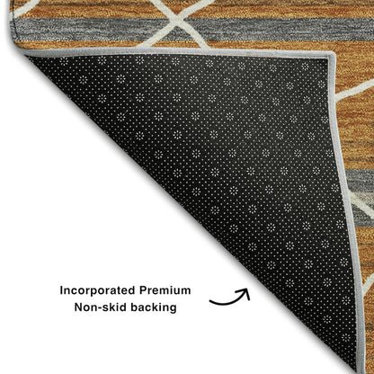Premium Machine Washable Mayfield AMF1025 Terracotta 10' x 14' Rug