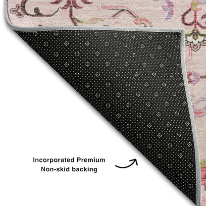 Premium Machine Washable Mayfield AMF1036 Pink 10' x 14' Rug