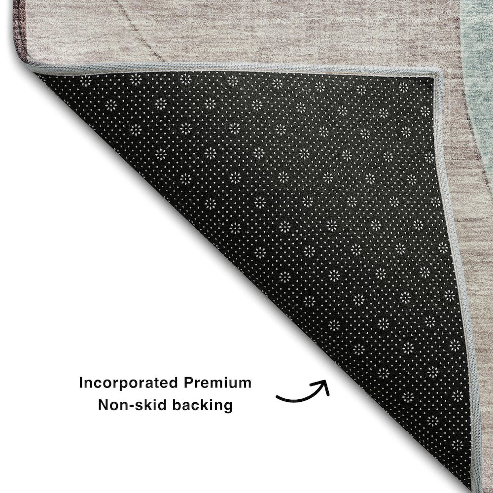 Premium Machine Washable Mayfield AMF1140 Teal 10' x 14' Rug