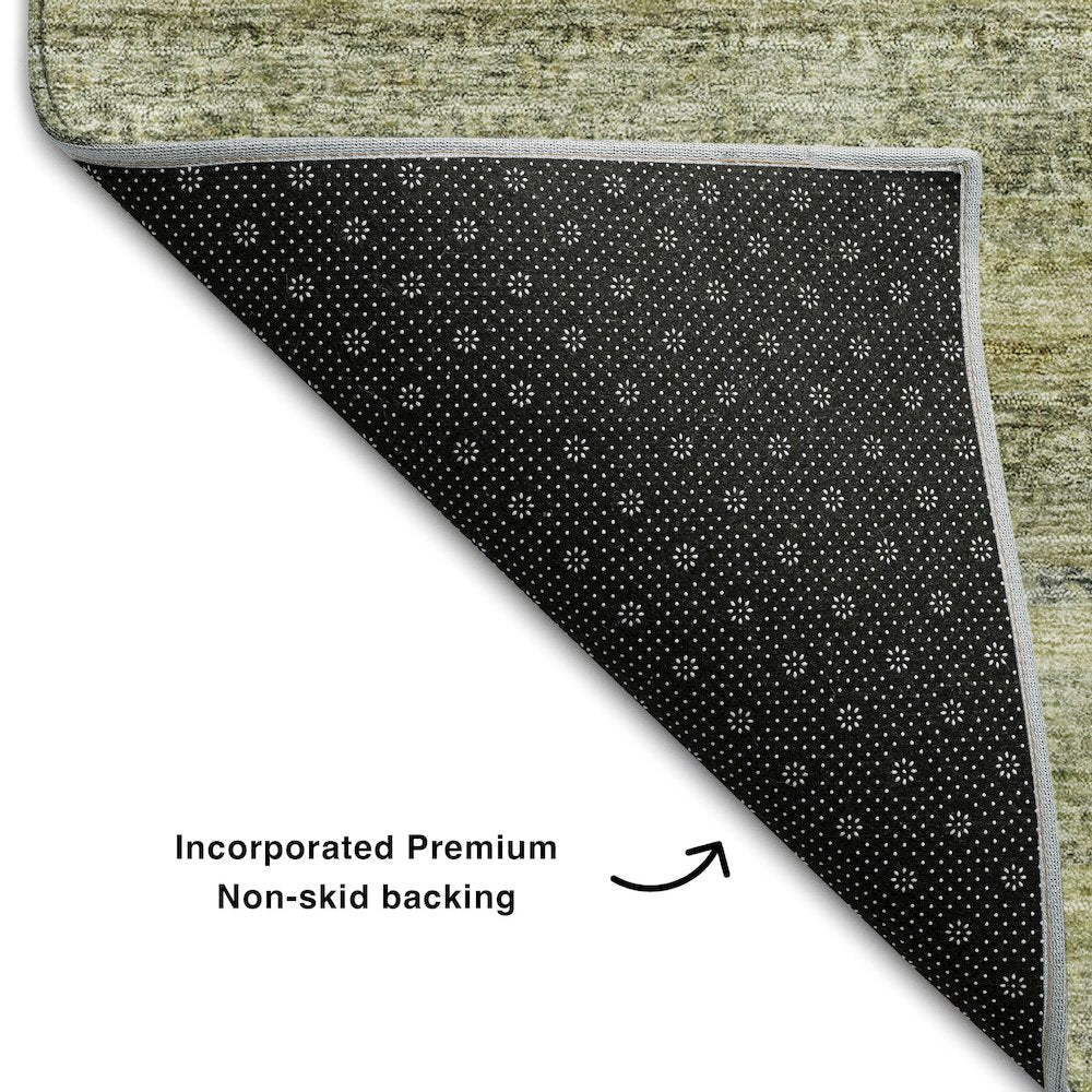 Premium Machine Washable Mayfield AMF1167 Aloe 10' x 14' Rug