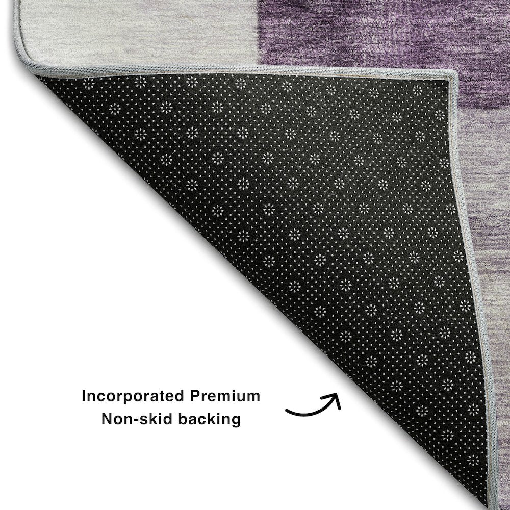 Premium Machine Washable Mayfield AMF1190 Eggplant 10' x 14' Rug