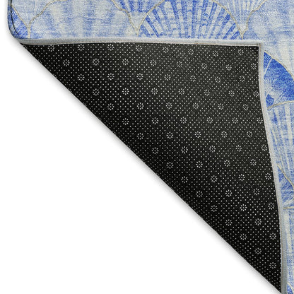 Premium Machine Washable Mayfield  Blue 10' x 14' Rug