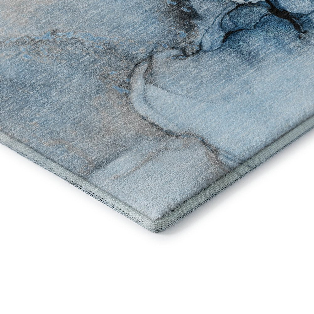 Premium Machine Washable Mayfield  Blue 10' x 14' Rug