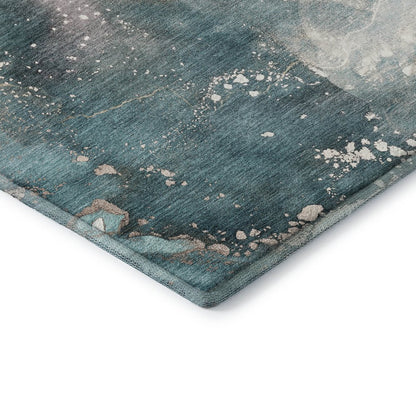 Premium Machine Washable Mayfield  Teal 10' x 14' Rug
