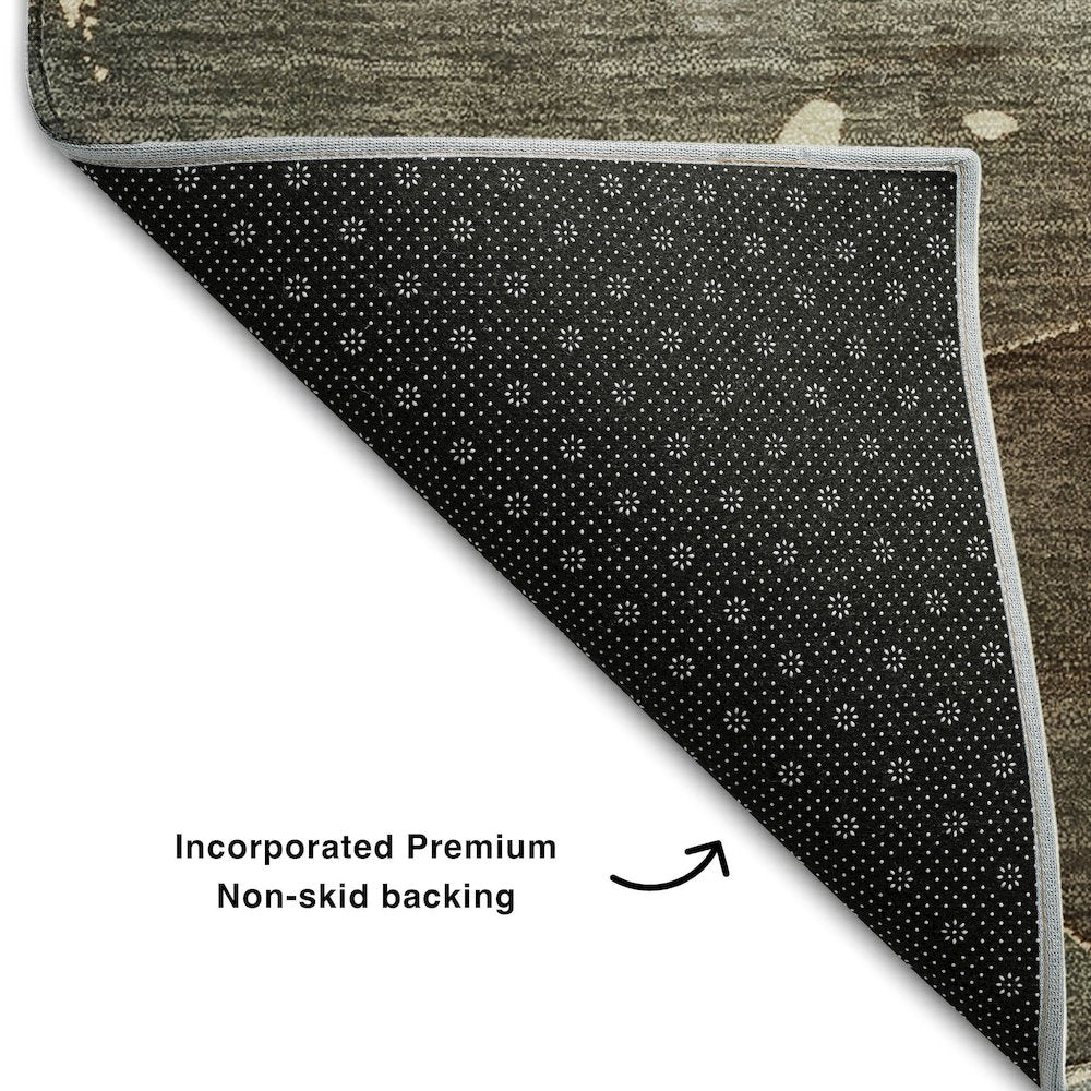 Premium Machine Washable Mayfield  Brown 10' x 14' Rug
