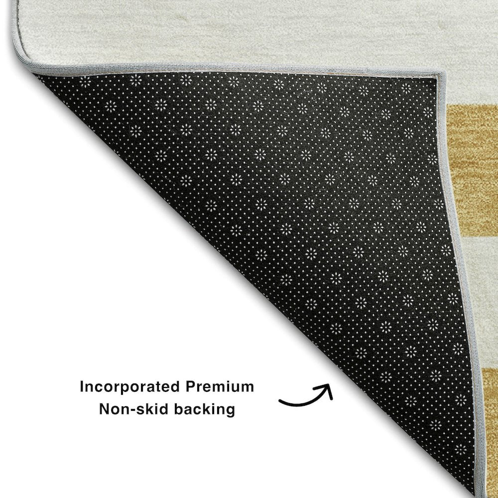 Premium Machine Washable Mayfield  Gold 10' x 14' Rug