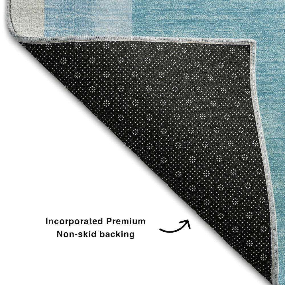Premium Machine Washable Mayfield  Teal 10' x 14' Rug