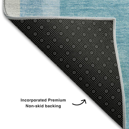 Premium Machine Washable Mayfield  Teal 10' x 14' Rug
