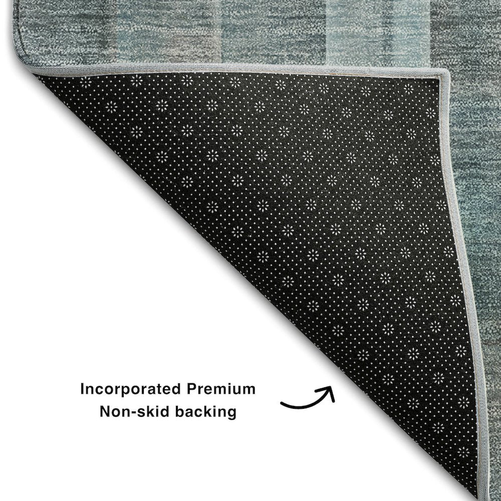 Premium Machine Washable Mayfield  Teal 10' x 14' Rug