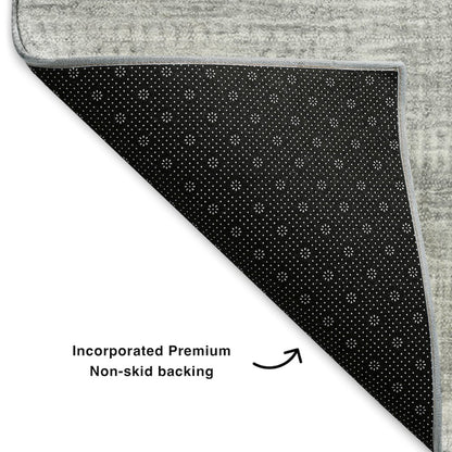 Premium Machine Washable Mayfield  Silver 10' x 14' Rug