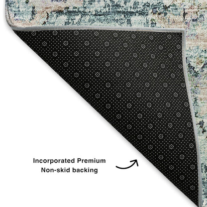 Premium Machine Washable Mayfield  Teal 10' x 14' Rug