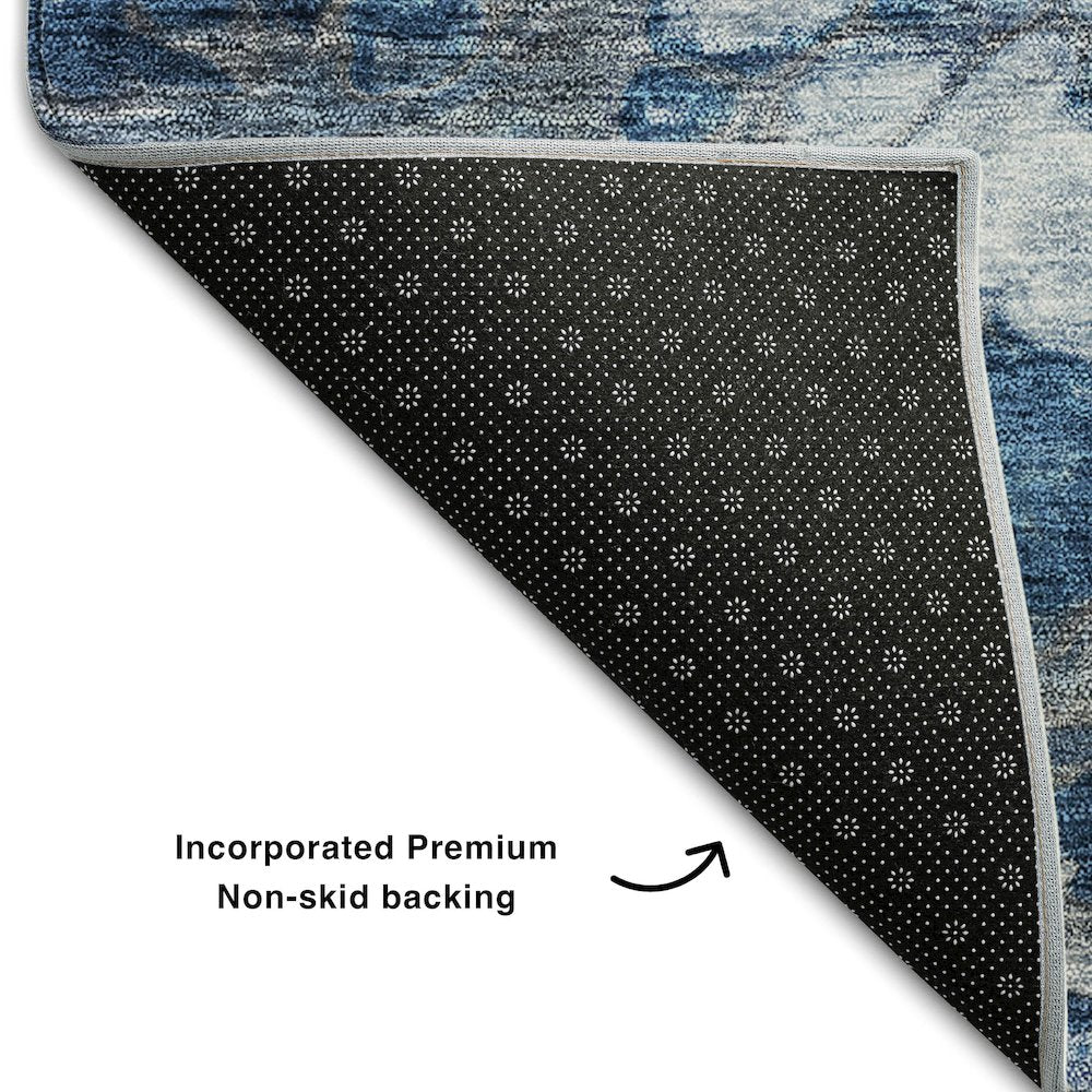 Premium Machine Washable Mayfield AMF698 Blue 10' x 14' Rug
