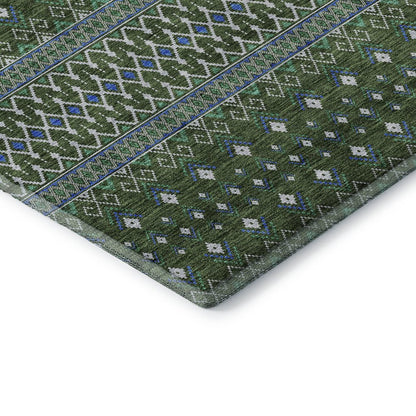 Premium Machine Washable Mayfield AMF708 Olive 10' x 14' Rug