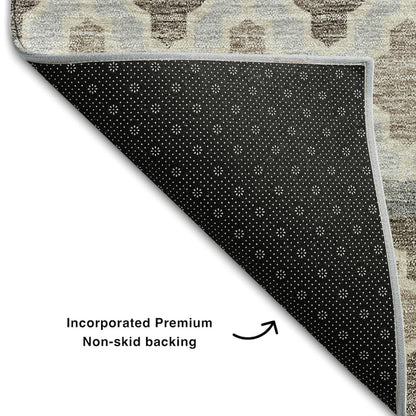 Premium Machine Washable Mayfield AMF726 Taupe 10' x 14' Rug