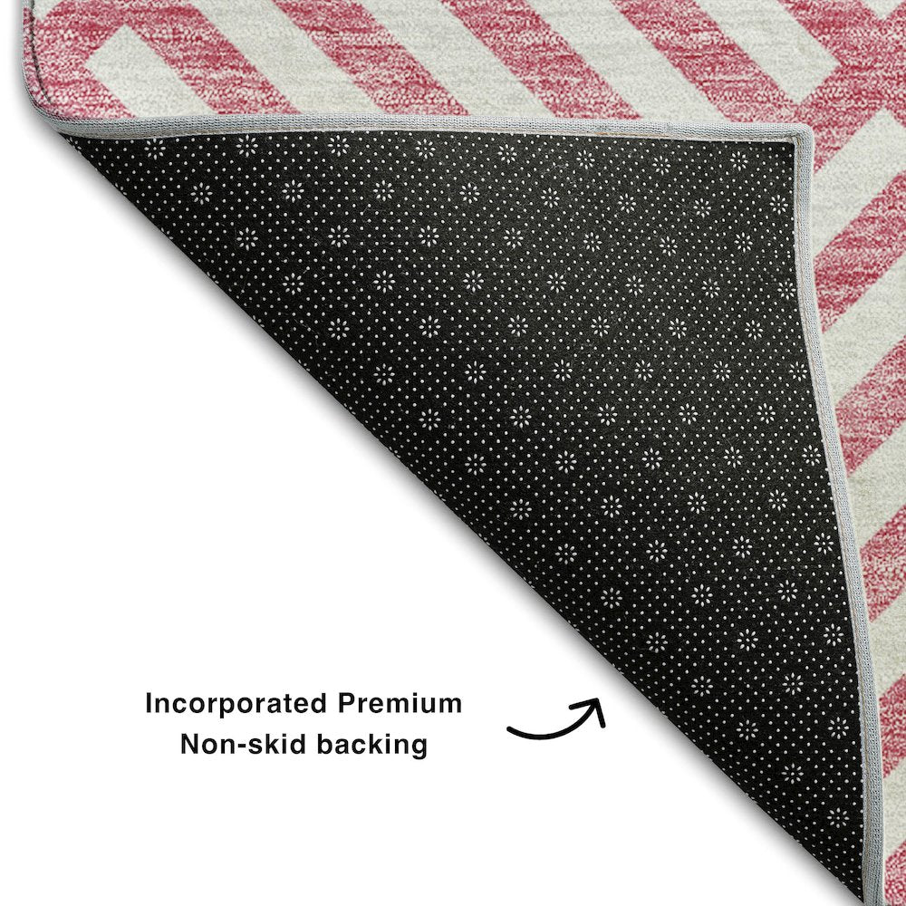 Premium Machine Washable Mayfield AMF731 Pink 10' x 14' Rug