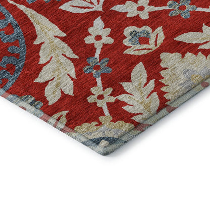 Premium Machine Washable Mayfield AMF751 Red 10' x 14' Rug