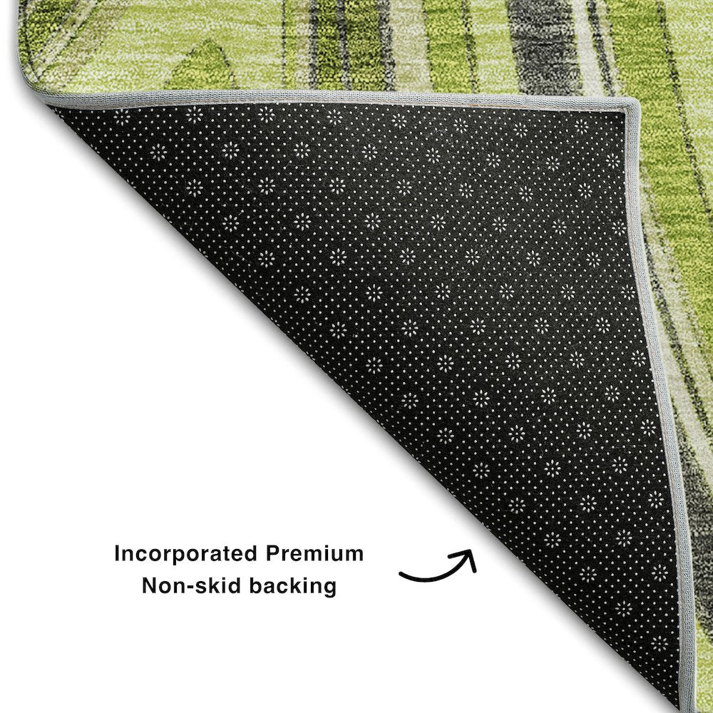 Premium Machine Washable Mayfield AMF756 Lime 10' x 14' Rug