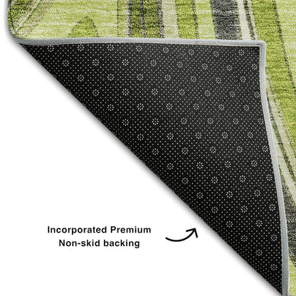 Premium Machine Washable Mayfield AMF756 Lime 10' x 14' Rug