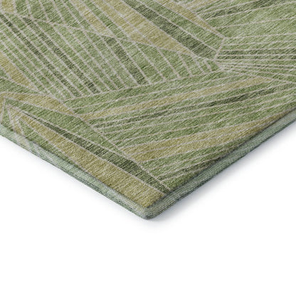 Premium Machine Washable Mayfield AMF915 Green 10' x 14' Rug