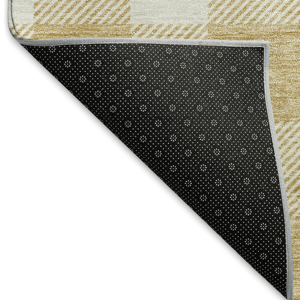 Premium Machine Washable Mayfield AMF923 Gold 10' x 14' Rug