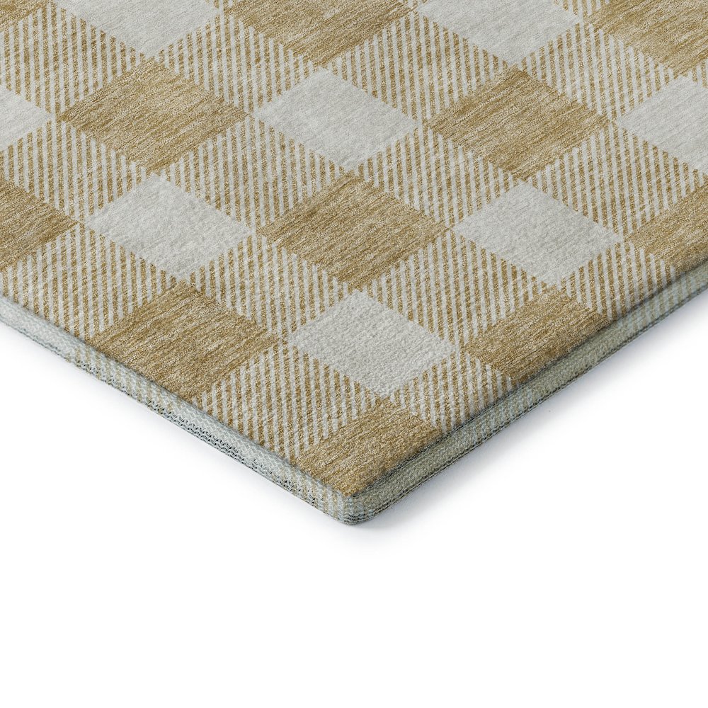 Premium Machine Washable Mayfield AMF923 Gold 10' x 14' Rug
